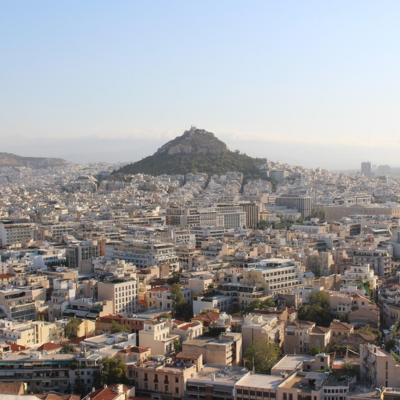 Athens buildings view from top