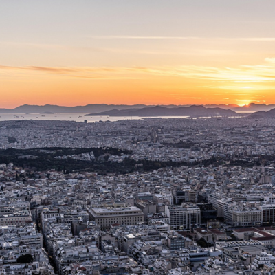 Athens buildings view from top