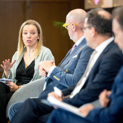 Helen Alexiou with panelists