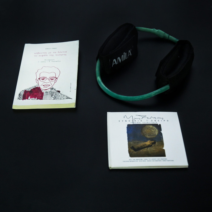 hobbies of team member with books and magazines